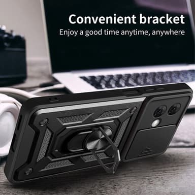 SKALO Motorola Moto G84 5G Armor hybridi magnetrengas kameran liukusäädin - Hopea