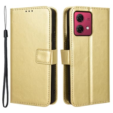 SKALO Motorola Moto G84 5G Lompakkokotelo PU-nahkaa - Kulta