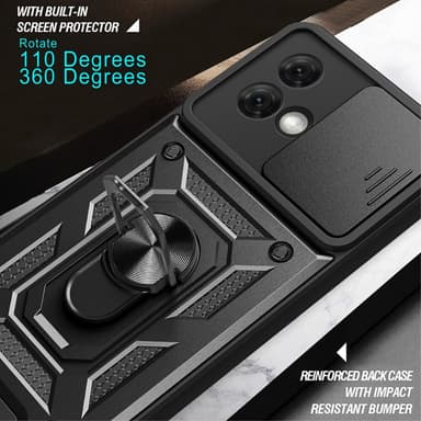 SKALO Motorola Moto G84 5G Armor hybridi magnetrengas kameran liukusäädin - Hopea