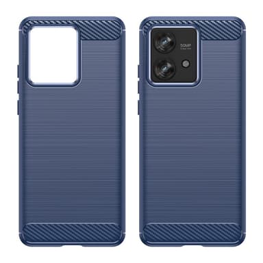 SKALO Motorola Edge 40 Neo 5G Armor Carbon Iskunkestävä TPU suojakuori - Sininen