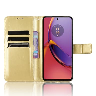 SKALO Motorola Moto G84 5G Lompakkokotelo PU-nahkaa - Kulta