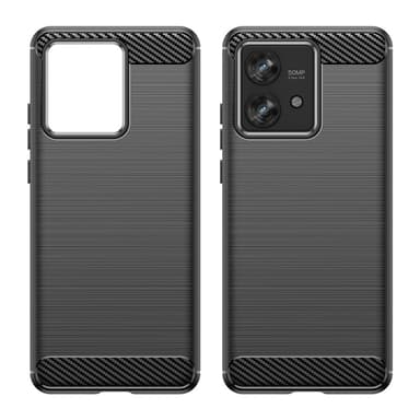 SKALO Motorola Edge 40 Neo 5G Armor Carbon Iskunkestävä TPU suojakuori - Musta