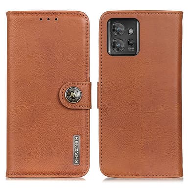 SKALO Motorola ThinkPhone 5G KHAZNEH Premium Lompakkokotelo PU-nahasta - Ruskea