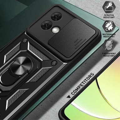 SKALO Motorola Moto G84 5G Armor hybridi magnetrengas kameran liukusäädin - Hopea