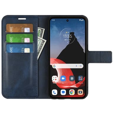 SKALO Motorola ThinkPhone 5G Premium Wallet Lompakkokotelo - Sininen