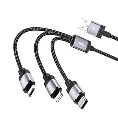 Matkapuhelimen laturi 3in1 - iPhone / MicroUsb / USB tyyppi-c