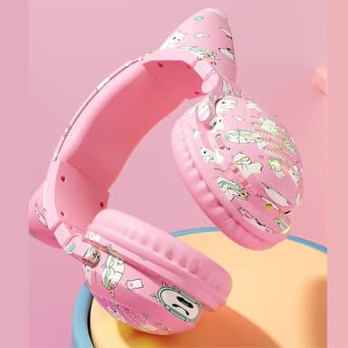 Cat Ears Bluetooth Headset mikrofoni Langattomat kuulokkeet - Sininen