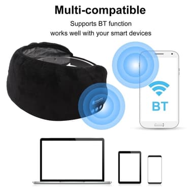 Musiikki Silmänaamio Silmäpeitteet Nukkumiseen Langattomat BT Matka-Nukkumiskuulokkeet Handsfree
