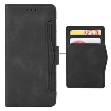 Motorola Moto G54 5G useita korttipaikkoja puhelimen lompakkokotelo - musta