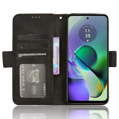 Motorola Moto G54 5G useita korttipaikkoja puhelimen lompakkokotelo - musta