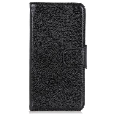 Nappa Texture Split Lompakon Telineen kansi Motorola Moto G84 - Musta