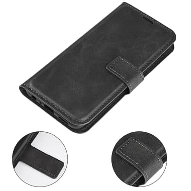 SKALO Motorola ThinkPhone 5G Premium Wallet Lompakkokotelo - Musta