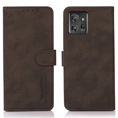 SKALO Motorola ThinkPhone 5G KHAZNEH Lompakkokotelo PU-nahasta - Ruskea