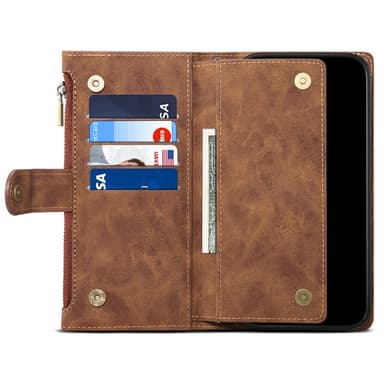 SKALO Motorola Moto G84 5G ESEBLE Big Wallet Lompakkokotelo - Ruskea