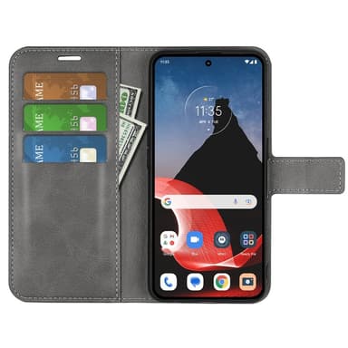 SKALO Motorola ThinkPhone 5G Premium Wallet Lompakkokotelo - Harmaa