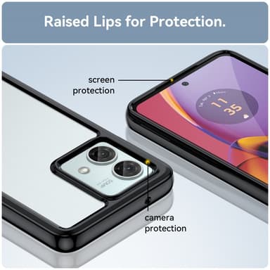 SKALO Motorola Moto G84 5G Väri Puskurin Suojakuori - Musta
