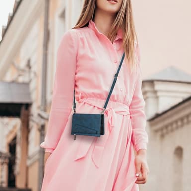 SKALO Motorola Moto G84 5G ESEBLE Big Wallet Lompakkokotelo - Sininen