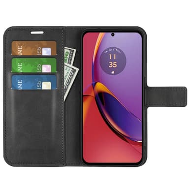 SKALO Motorola Moto G84 5G Premium Wallet Lompakkokotelo - Musta