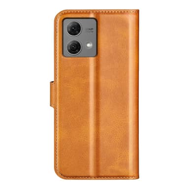 SKALO Motorola Moto G84 5G Premium Wallet Lompakkokotelo - Vaaleanruskea