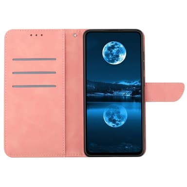 SKALO Motorola Edge 40 Neo 5G Kohokuvioitu PU Nahka Lompakkokotelo - Pinkki
