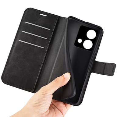 SKALO Motorola Moto G84 5G Premium Wallet Lompakkokotelo - Musta