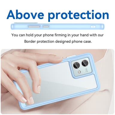 SKALO Motorola Moto G84 5G Väri Puskurin Suojakuori - Sininen