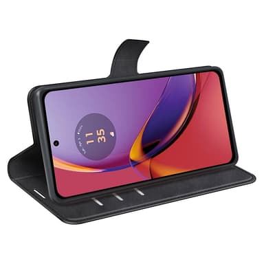 SKALO Motorola Moto G84 5G Premium Wallet Lompakkokotelo - Musta