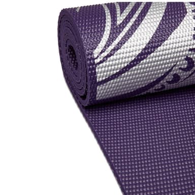 Gaiam Aubergine Medallion Yoga Mat 6mm Premium Metallic