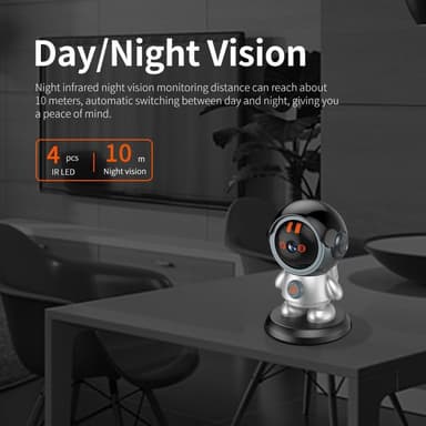 ESCAM 3MP Robotman H.265 WiFi IP-kamera Kodin turvallisuus CCTV