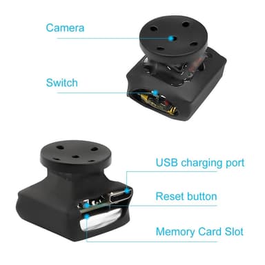 Mini 1080P Full HD DVR -minikamera Kannettava vakoojakamerakamera