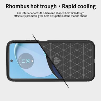 MOFI Motorola Moto G14 Hiilikuitu Tekstuuri Kuori Harjattu - Musta