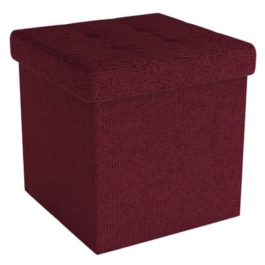 Taitettava Jakkara 30x30x30 cm Jalkatuki (punainen)
