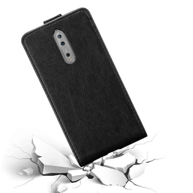 Nokia 8 2017 Suojakuori Lompakkokotelo (Musta)