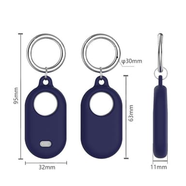Samsung Galaxy Smart Tag 2 koteloteline avaimenperä silikonilla Tummansininen