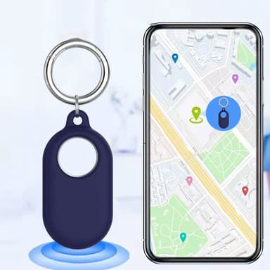 Samsung Galaxy Smart Tag 2 koteloteline avaimenperä silikonilla Tummansininen
