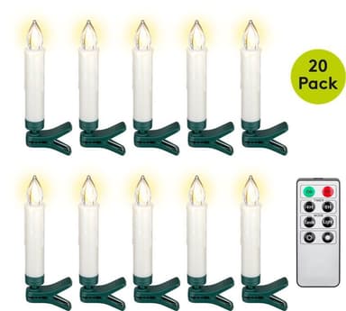 20 langatonta LED-joulukuusivaloa