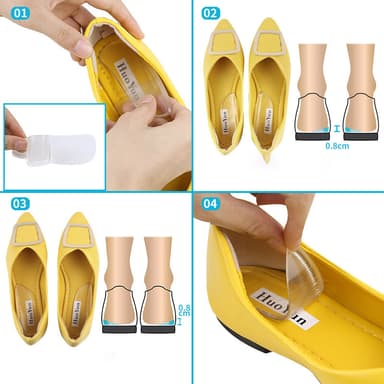 Medial & Lateral Heel Wedge silikonipohjalliset 2 paria Monivärinen