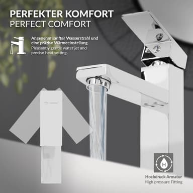 LuxeBath kylpyhuonehana, lavuaarihana kylpyhuoneeseen, kromi