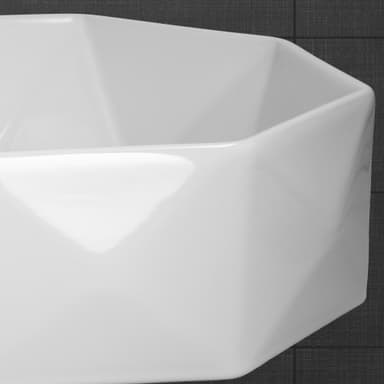 ML-Design keraaminen pesuallas valkoinen kiiltävä, Ø 42x13,5 cm