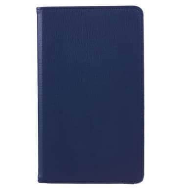 SKALO Samsung Tab A9 360 Litchi Suojakotelo - Tummansininen