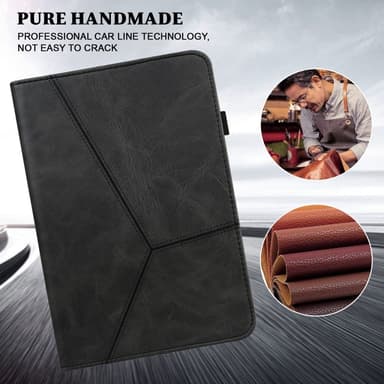 SKALO Samsung Tab A9+ PU-nahkainen Lompakkokotelo - Musta