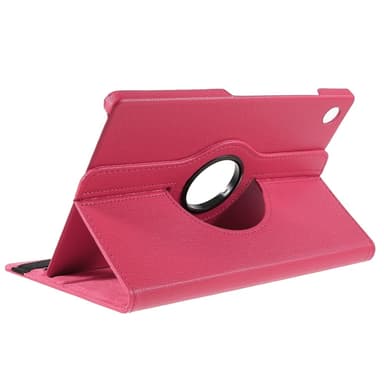SKALO Samsung Tab A9+ 360 Litchi Suojakotelo - Cerise