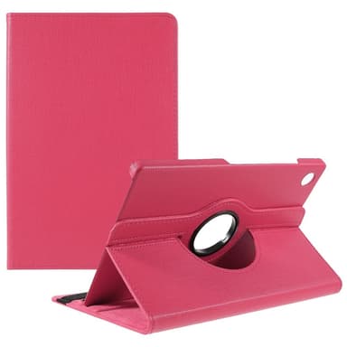 SKALO Samsung Tab A9+ 360 Litchi Suojakotelo - Cerise