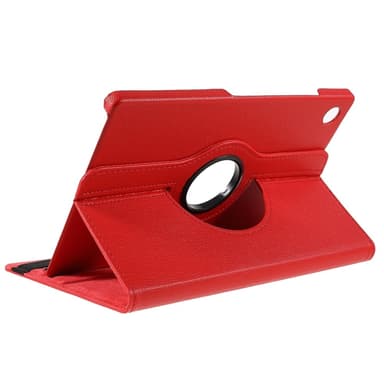SKALO Samsung Tab A9+ 360 Litchi Suojakotelo - Punainen
