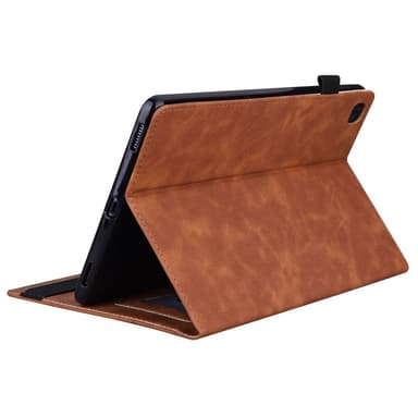 SKALO Samsung Tab A9 PU-nahkainen Lompakkokotelo - Ruskea