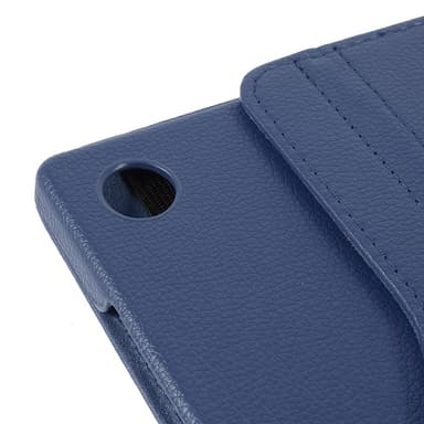 SKALO Samsung Tab A9+ 360 Litchi Suojakotelo - Tummansininen
