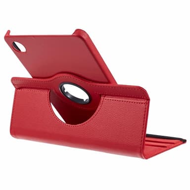 SKALO Samsung Tab A9 360 Litchi Suojakotelo - Punainen