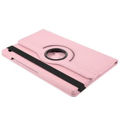 SKALO Samsung Tab A9+ 360 Litchi Suojakotelo - Pinkki
