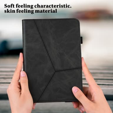 SKALO Samsung Tab A9+ PU-nahkainen Lompakkokotelo - Musta