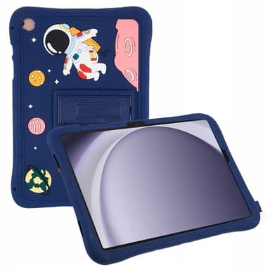 SKALO Samsung Tab A9+ Shock Resistant Armor Silicone Kuori  - Sininen
